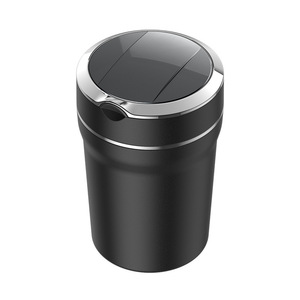 Car <b>Ashtray</b> Metal Ceramic Inner Liner One Button Opening With Lamp <b>Portable</b> Car And Home Dual Use - Product Image 2