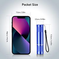 Lampe torche LED rechargeable et zoomable, haute luminosité, en aluminium, mini lampe portable pour la randonnée, les situations d'urgence, la promenade avec le chien, le camping en plein air