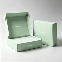 Emballage personnalisé en carton ondulé rose pour cosmétiques, boîte d'expédition postale pour produits de beauté avec logo
