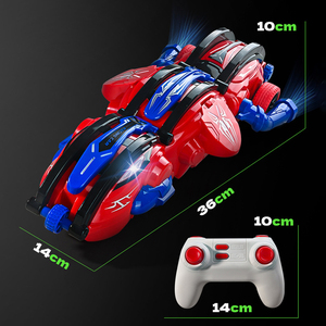 2.4G dẫn ánh sáng đua xe RC xe 360 độ cán rắn nhào lộn diễn viên đóng Thế USB từ xa sạc USB đôi bên xe - Product Image 3