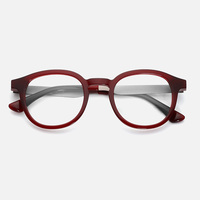 Lunettes élégantes en acétate rondes Hipster lunettes hommes femmes lunettes optiques montures circulaires à jante complète en résine de luxe 43008