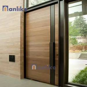 Anlike Italy Top Modern Anti Theft Security Door Wooden Facade Luxury Pivot Entrance Door Entry Pivot Door