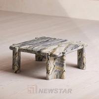 Newstar salon moderne Table basse en pierre personnalisé dessus en marbre naturel Table basse meubles en pierre pour salon