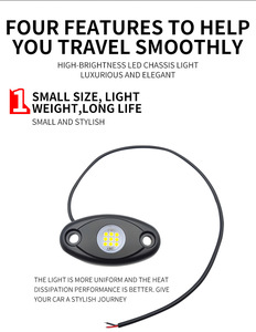 Nueva Tira de Luces LED RGB de 12V para Chasis de Coche, con Control Remoto, Sincronización de Música por Voz a través de Aplicación, 5W, para Decoración de Automóviles - Product Image 3