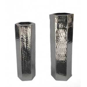 Nouvelle conception décoration de la maison Vase à fleurs à la main martelé Design Vases à fleurs en métal pour la maison salon décor au meilleur prix - Product Image 2