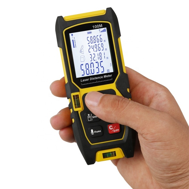 High Precision 1mm Accuracy IP54 Waterproof Portable Interior Long Range Laser Rangefinder Distance Meter