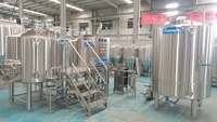 Système de brassage de bière Cassman - Cuve de mouture, Cuve de décantation, Chaudière de brassage, Cuve de décantation à tourbillonnage (HLT) contrôlée par PLC, Prix compétitif, Capacité 5-10 bbl