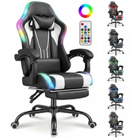 Chaise de jeu lumineuse Rgb, chaise d'ordinateur multifonction, chaise de course douce pour adultes, chaise ergonomique pour Esports, Service après-vente