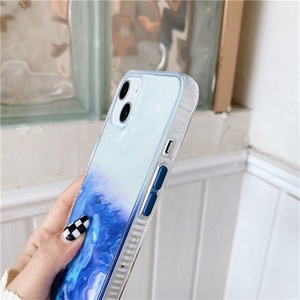 เคสโทรศัพท์เนื้อหินอ่อนสีน้ำ,สำหรับ <span class=keywords><strong>iPhone</strong></span> 13 12 11 Pro <span class=keywords><strong>Max</strong></span> XR <span class=keywords><strong>XS</strong></span> <span class=keywords><strong>Max</strong></span> X 7 8 Plus 13 12 Pro 11ฝาครอบเนื้อนิ่มกันกระแทกแบบใส - Product Image 5