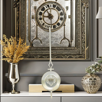 Horloge murale à pendule ancienne antique Horloge de style vintage avec mouvement à pendule Pièces et accessoires d'horloge murale décorative