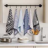 Chiffon de nettoyage en microfibre de polyester gaufré à séchage rapide, imprimé par sublimation personnalisée, pour la maison et la cuisine, avec techniques de tissage