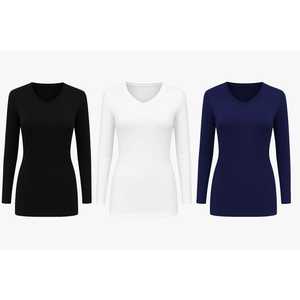 T'Ayana's Scrubs and More Camisetas interiores largas blancas para mujer, talla XS - Product Image 1