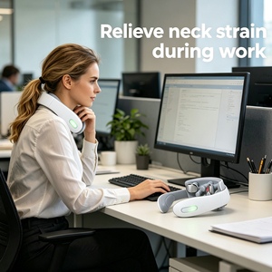 New Portable Multifunctional Cervical Neck Massager with Heat <b>Vibration</b> AI Language USB Powered for Neck Care - Product Image 2