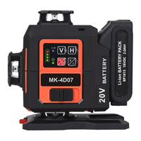 Livella Laser 20V, Strumento di Livellamento Laser 4D Autolivellante con Linee Verdi Incrociate, Laser Orizzontali e Verticali per Edilizia