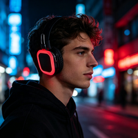 Casque de disco silencieux en gros avec contrôle à distance, casque de fête silencieuse, écouteurs stéréo de disco silencieux et émetteur