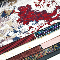Tissu de canapé de luxe, tissu d'ameublement en polyester chenille, finition résistante aux taches, chaise de salle à manger, mobilier de restaurant