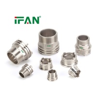 Raccords PPR en plastique IFAN, filetage mâle-femelle, accessoires de plomberie, inserts PPR en acier inoxydable SS, vente directe usine