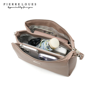 Sac bandoulière femme Pierre Loues grande capacité, rangement multicouche, en PU, pour usage quotidien, collection Printemps 2026 - Product Image 1