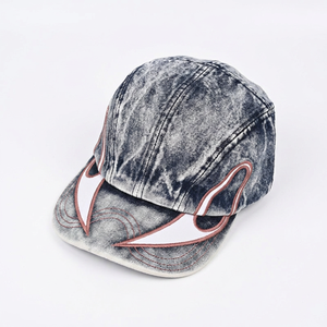 Gorra de Béisbol Unisex de Mezclilla Lavada con Bordado 3D, Estilo Retro, Informal, de 6 Paneles, con Hebilla Metálica - Product Image 5