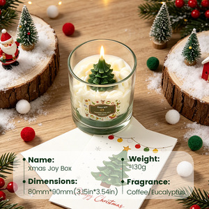 LANJO Handmade Soy Wax Aromatherapy Scented Glass Jar <b>Candle</b> for Christmas Home Decor <b>Gift</b> - Product Image 6