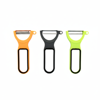 Outil pour fruits et légumes en acier inoxydable ergonomique, ensemble de 3 pièces multifonctionnel pour couper et peler