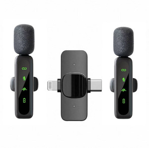 New Wireless <strong>Dynamic</strong> Cardioid <strong>Lavalier</strong> <strong>Microphone</strong> L6 with Dual Smart for Bluetooth Noise Reduction and Reverberation - Product Image 1