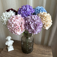 Promo Harga Pabrik Bunga Artificial Tangkai Tunggal 60cm Hydrangea Sutra Putih Tebal untuk Dekorasi Rumah, Pernikahan, Pesta, dan Acara
