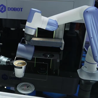 Bras robotique collaboratif commercial DOBOT Nova 2, charge utile de 2 kg, portée de 625 mm, cobot 6 axes pour barista et automatisation des restaurants