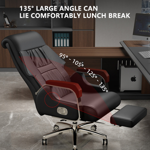 Modern lüks ergonomik ofis koltuğu rahat masaj özelliği çağdaş tasarım sentetik deri içeren ev kullanımı - Product Image 2