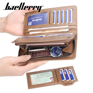 <span class=keywords><strong>Baellerry</strong></span> กระเป๋าสตางค์ผู้ชายหรูหรา S6703,กระเป๋าคลัทช์ยาวหนังหัวเข็มขัดมีซิปกระเป๋าสตางค์ธุรกิจความจุสูง - Product Image 3