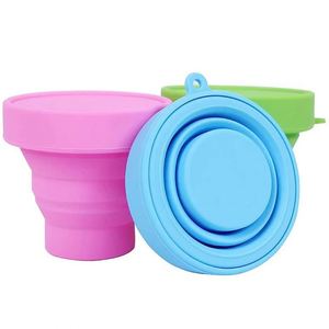 Portable Compact Silicone Collapsible Cup with Lids Reusable Food Grade Folding <b>Mug</b> Convenient <b>Tea</b> Cups & Saucers Drinking Set - Product Image 4
