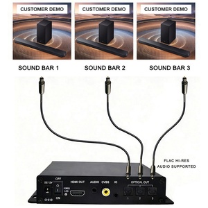 Lecteur multimédia avec 3 sorties optiques Toslink, commutateur audio Hi-Fi pour barre de son et haut-parleur en magasin, solution de démonstration de comparaison A/B - Product Image 5