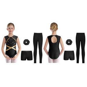 Conjunto de Leotardo con Pantalones Cortos, Leggings y Accesorios para la Cabeza para Niñas de 6 a 16 Años, para Danza, Gimnasia y Patinaje Artístico - Product Image 2