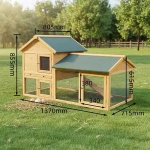Gallinero Moderno, Compacto, Transpirable y Ecológico, Nuevo Diseño, <span class=keywords><strong>Casa</strong></span> para Mascotas de Madera Maciza, para <span class=keywords><strong>Animales</strong></span> Pequeños, Interior y Exterior - Product Image 3