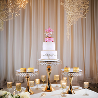 High Foot vergoldete Kuchenst änder Set für Hochzeit Neujahr Abschluss feiern Dessert Tablett Display Party Dekorationen 3-16 Stück