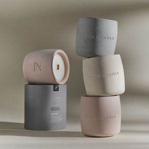 AIKUN Long Lasting <b>Decorative</b> Hand Poured Scented Candle Aroma Candle Pink Ceramic <b>Jar</b> for Bathroom OEM - Product Image 1