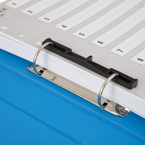 Comix View Binder <b>A4</b> 1.5 Inch 2 Hole D Type Three Sided Pocket Folder Pearl White Plastic File Organizer - Product Image 4