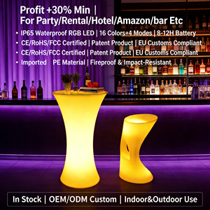 Table de cocktail LED à changement de couleur, éclairage de bar de discothèque, table LED - Product Image 2