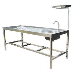 Mesa de limpieza de cadáveres funerarios Mesa de limpieza de morgue Mesa de autopsia simple a la venta - Product Image 1