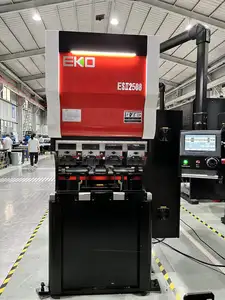 ES2508 CNC ไฟฟ้ากดเบรก6แกนเครื่องดัด800มิลลิเมตรแผ่นโลหะอัตโนมัติกดเบรก EKO
