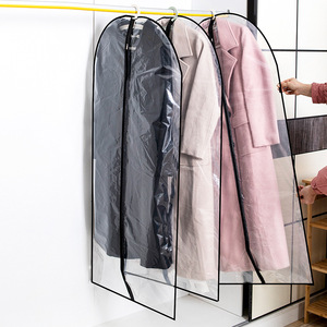 Housse de rangement transparente anti-poussière pour vêtements, housse de protection pour manteaux, en plastique PEVA, 135x60cm, paquet individuel - Product Image 1