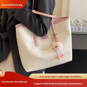 Bolso Tote de PU para Mujer, Cierre de Cremallera, Estilo Urbano Simple, Primavera 2025, Nuevo, para Estudiantes y Viajes Diarios - Product Image 2