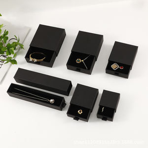 Custom Logo Eco-friendly Square <b>Cardboard</b> Jewelry Storage <b>Box</b> Thin Slide for Bracelet Earring Ring Pendant Gift Packaging - Product Image 6