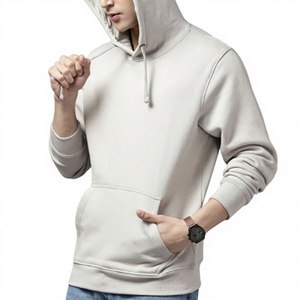 Sudadera con Capucha para Hombre, Color Sólido, Corte Regular, 100% Algodón, Tejido de Felpa, Informal, para Invierno, con Bolsillo Delantero - Product Image 1