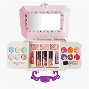 Lovely make up handbag for children girl make up toy suitcase 2 in 1 beauty suitcase toy