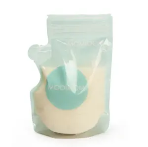 Food Grade Baby Breast Milk Storage Containers Bags For Pumping With Bottom Gusset Wide Side Sealing