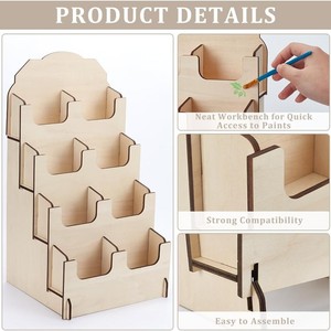 Expositor de Tarjetas Personalizado de 4 Niveles, Soporte para Tarjetas de Felicitación, Portafotos, Expositor de Madera, Portafolletos Multiusos - Product Image 4