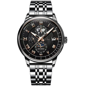 Montre pour homme ultra-fine, étanche, lumineuse, montre-bracelet à quartz avec calendrier, montre pour homme tendance décontractée pour le travail - Product Image 3