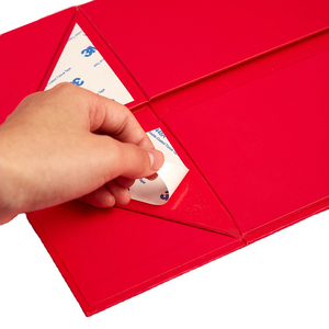 Tùy Chỉnh Màu Đỏ Sang Trọng <span class=keywords><strong>Satin</strong></span> Lót Cứng Nhắc Các Tông Hộp Giấy Có Thể Gập Lại Đóng Gói Quà Tặng Từ Tính Đóng Cửa Cho Thương Hiệu Logo Hiển Thị - Product Image 2