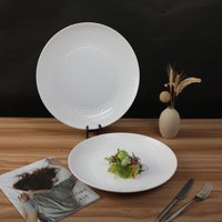 Assiette plate ronde en mélamine, motif uni, qualité alimentaire, style moderne minimaliste, modèle luxe léger LV-PRM14